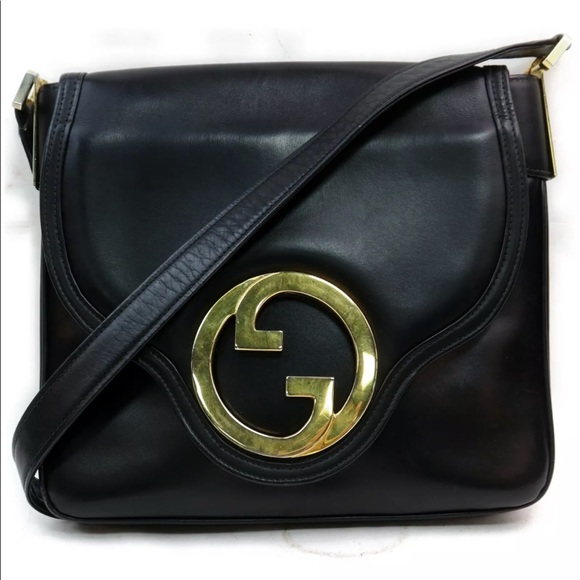 Gucci Shoulder Bag Black Leather - Picture 1 of 8